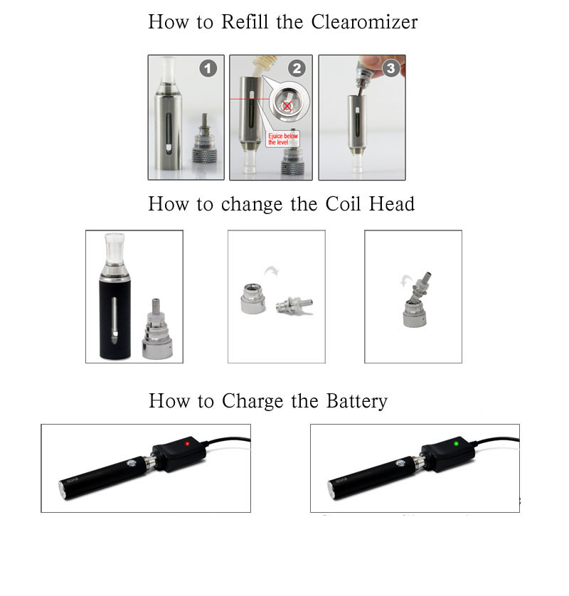 Vapour Days electronic cigarettes starter kit instructions