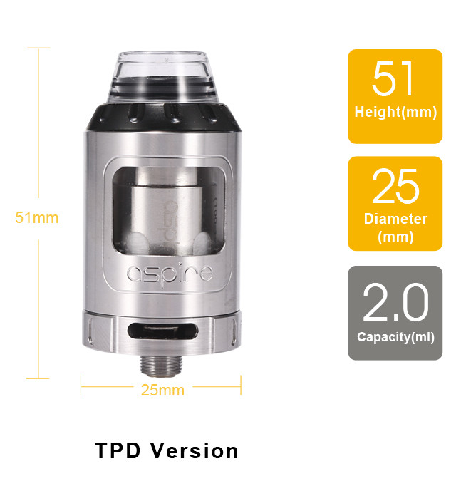 Aspire Athos Tank Specifications