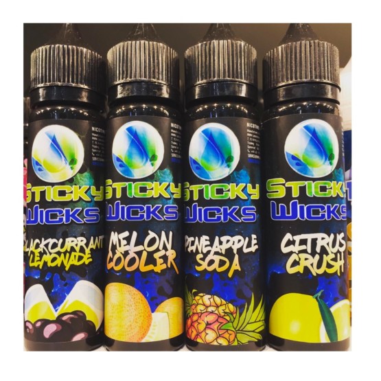Sticky Wicks Blackcurrant Lemonade 50ml Short Fill e liquid bottle