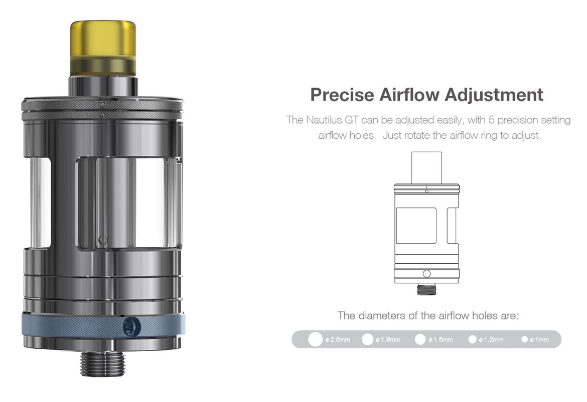 Nautilus GT Airflow Settings