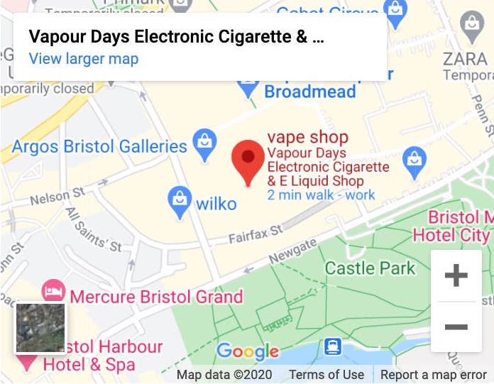 How to find Vapour Days Britol Shop on Google Maps