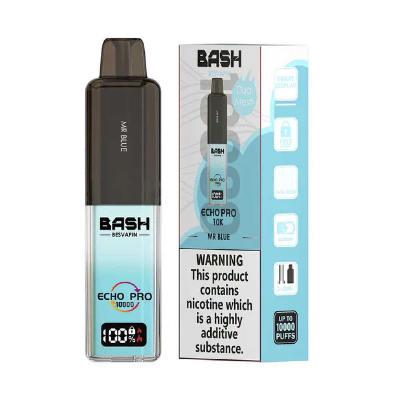 Bash Vape Echo Pro 10K Mr Blue Prefilled Pod Kits | UK Shop